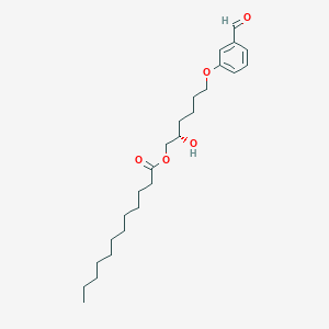 molecular formula C25H40O5 B12606759 (2S)-6-(3-Formylphenoxy)-2-hydroxyhexyl dodecanoate CAS No. 918531-76-7
