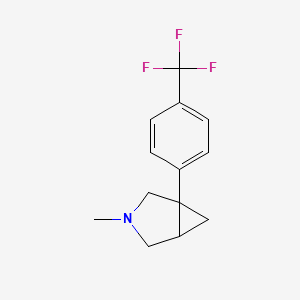 molecular formula C13H14F3N B12606783 3-Azabicyclo[3.1.0]hexane, 3-methyl-1-[4-(trifluoromethyl)phenyl]- CAS No. 909397-12-2