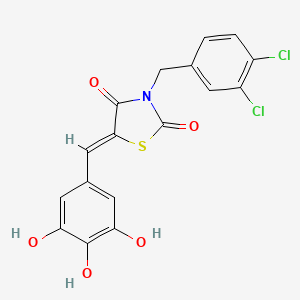 2,4-Thiazolidinedione, 3-((3,4-dichlorophenyl)methyl)-5-((3,4,5-trihydroxyphenyl)methylene)-