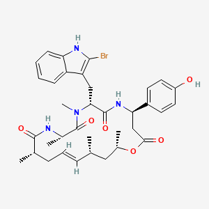 molecular formula C35H43BrN4O6 B1260683 Jaspamide F 