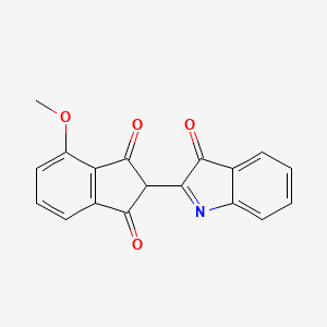 molecular formula C18H11NO4 B12606852 4-Methoxy-2-(3-oxo-3H-indol-2-yl)-1H-indene-1,3(2H)-dione CAS No. 918621-15-5
