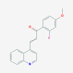molecular formula C19H14FNO2 B12606933 1-(2-Fluoro-4-methoxyphenyl)-3-(quinolin-4-yl)prop-2-en-1-one CAS No. 914384-07-9