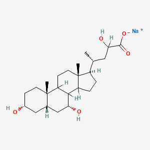 molecular formula C24H39NaO5 B1260694 3alpha,7alpha,23-Trihydroxy-5beta-cholan-24-oic acid CAS No. 64937-93-5