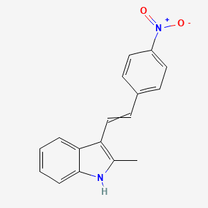molecular formula C17H14N2O2 B12606952 2-Methyl-3-[2-(4-nitrophenyl)ethenyl]-1H-indole CAS No. 915301-43-8