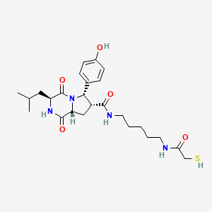 (3S,6S,7R,8aR)-6-(4-hydroxyphenyl)-N-[5-[(2-mercapto-1-oxoethyl)amino]pentyl]-3-(2-methylpropyl)-1,4-dioxo-2,3,6,7,8,8a-hexahydropyrrolo[1,2-a]pyrazine-7-carboxamide