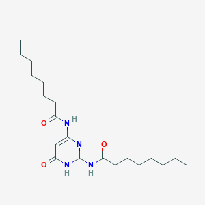 molecular formula C20H34N4O3 B12607000 N,N'-(6-Oxo-3,6-dihydropyrimidine-2,4-diyl)dioctanamide CAS No. 917609-03-1