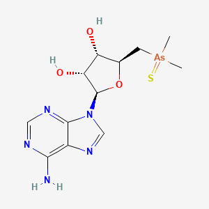 molecular formula C12H18AsN5O3S B12607013 5'-Deoxy-5'-(dimethylarsorothioyl)adenosine CAS No. 917875-84-4