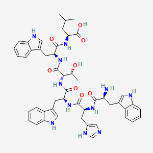 molecular formula C49H57N11O8 B12607020 L-Leucine, L-tryptophyl-L-histidyl-L-tryptophyl-L-threonyl-L-tryptophyl- CAS No. 873107-78-9