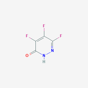 molecular formula C4HF3N2O B1260705 4,5,6-Trifluoropyridazin-3(2h)-one 