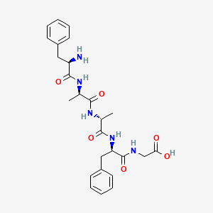 molecular formula C26H33N5O6 B12607073 D-Phenylalanyl-D-alanyl-D-alanyl-D-phenylalanylglycine CAS No. 644997-45-5