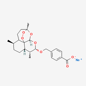 molecular formula C23H29NaO7 B1260708 Sodium artelinate CAS No. 126575-30-2