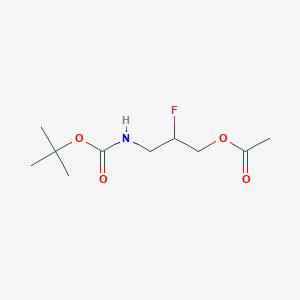 molecular formula C10H18FNO4 B12607099 tert-Butyl 2-fluoro-3-acetoxypropylcarbamate CAS No. 648900-67-8