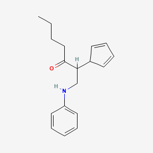 molecular formula C18H23NO B12607111 1-Anilino-2-(cyclopenta-2,4-dien-1-yl)heptan-3-one CAS No. 877373-39-2