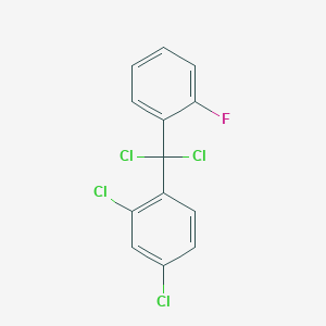 molecular formula C13H7Cl4F B12607140 2,4-Dichloro-1-[dichloro(2-fluorophenyl)methyl]benzene CAS No. 917751-97-4