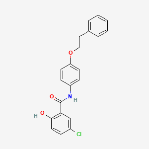 molecular formula C21H18ClNO3 B12607182 5-Chloro-2-hydroxy-N-[4-(2-phenylethoxy)phenyl]benzamide CAS No. 648922-97-8
