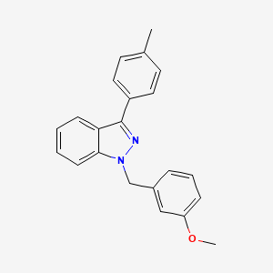 molecular formula C22H20N2O B12607196 1-[(3-Methoxyphenyl)methyl]-3-(4-methylphenyl)-1H-indazole CAS No. 872682-10-5