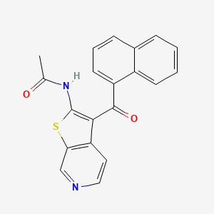 molecular formula C20H14N2O2S B12607213 N-[3-(Naphthalene-1-carbonyl)thieno[2,3-c]pyridin-2-yl]acetamide CAS No. 914644-29-4