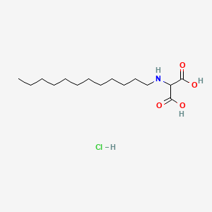 molecular formula C15H30ClNO4 B12607230 2-(Dodecylamino)propanedioic acid;hydrochloride CAS No. 651313-01-8