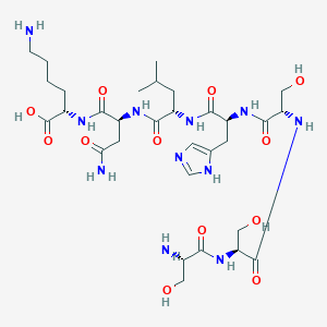 molecular formula C31H53N11O12 B12607242 L-Seryl-L-seryl-L-seryl-L-histidyl-L-leucyl-L-asparaginyl-L-lysine CAS No. 883904-27-6