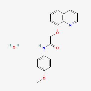 molecular formula C18H18N2O4 B12607245 N-(4-Methoxyphenyl)-2-(quinolin-8-yloxy)acetamide monohydrate CAS No. 876954-28-8