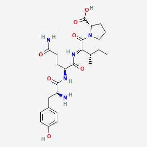 molecular formula C25H37N5O7 B12607253 L-Tyrosyl-L-glutaminyl-L-isoleucyl-L-proline CAS No. 915223-98-2