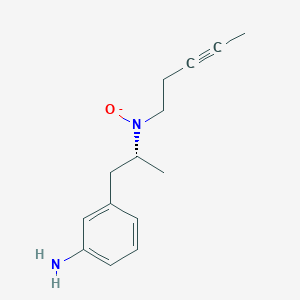 molecular formula C14H19N2O- B12607274 {[(2R)-1-(3-Aminophenyl)propan-2-yl](pent-3-yn-1-yl)amino}oxidanide CAS No. 917990-95-5
