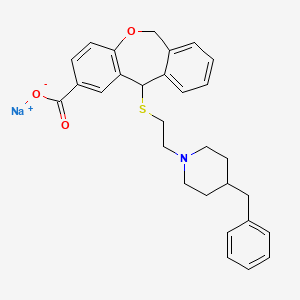 molecular formula C29H30NNaO3S B1260730 11-(2-(4-Benzyl-1-piperidinyl)ethyl)thio-6,11-dihydrodibenz(b,e)oxepine-2-carboxylate CAS No. 141364-05-8