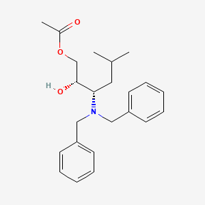 molecular formula C23H31NO3 B12607310 Acetic acid (2S,3S)-3-dibenzylamino-2-hydroxy-5-methylhexyl ester CAS No. 871949-00-7