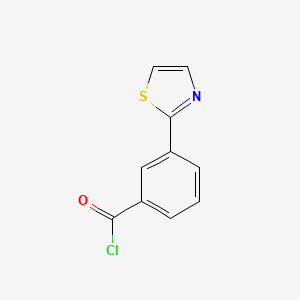 molecular formula C10H6ClNOS B12607348 3-(1,3-Thiazol-2-YL)benzoyl chloride CAS No. 898288-99-8