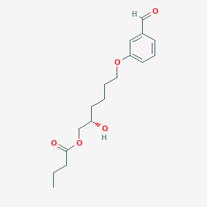 molecular formula C17H24O5 B12607368 (2S)-6-(3-Formylphenoxy)-2-hydroxyhexyl butanoate CAS No. 918531-68-7