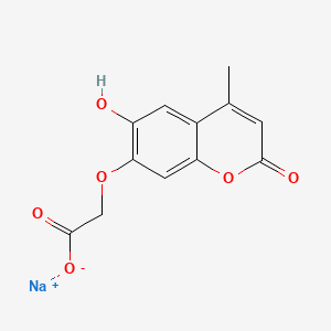 molecular formula C12H9NaO6 B1260744 Sodium methylesculetin acetate CAS No. 95873-69-1