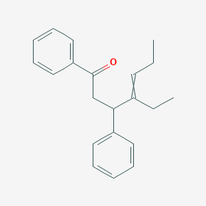 molecular formula C21H24O B12607473 4-Ethyl-1,3-diphenylhept-4-en-1-one CAS No. 649766-47-2