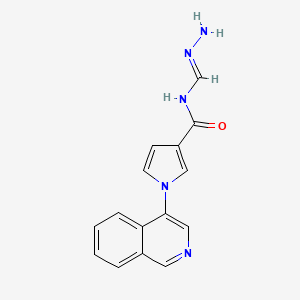 molecular formula C15H13N5O B12607489 N-[(E)-hydrazinylidenemethyl]-1-isoquinolin-4-ylpyrrole-3-carboxamide 
