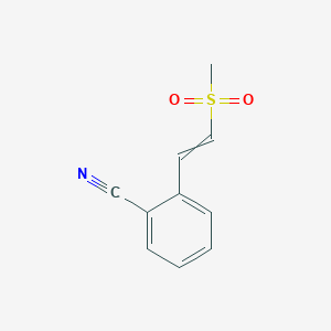 molecular formula C10H9NO2S B12607491 2-[2-(Methanesulfonyl)ethenyl]benzonitrile CAS No. 918341-13-6