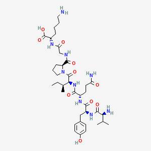 molecular formula C38H61N9O10 B12607496 L-Valyl-L-tyrosyl-L-glutaminyl-L-isoleucyl-L-prolylglycyl-L-lysine CAS No. 874886-76-7
