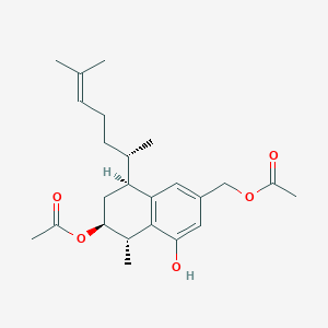 molecular formula C24H34O5 B1260756 2,19-Diacetoxy-8-hydroxyserrulat-14-ene 