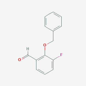 molecular formula C14H11FO2 B126076 2-BENZYLOXY-3-FLUOROBENZALDEHYDE CAS No. 148872-79-1