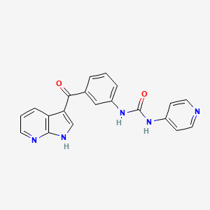 molecular formula C20H15N5O2 B12607605 N-Pyridin-4-yl-N'-[3-(1H-pyrrolo[2,3-b]pyridine-3-carbonyl)phenyl]urea CAS No. 918508-87-9