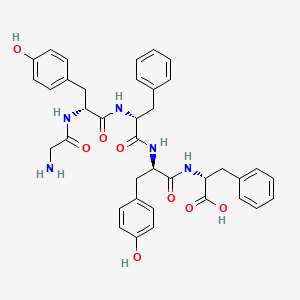 molecular formula C38H41N5O8 B12607631 Glycyl-D-tyrosyl-D-phenylalanyl-D-tyrosyl-D-phenylalanine CAS No. 644996-94-1