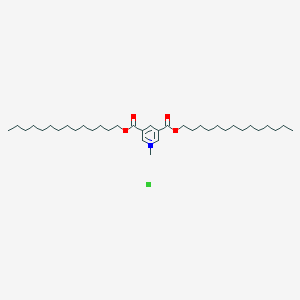molecular formula C36H64ClNO4 B12607632 1-Methyl-3,5-bis[(tetradecyloxy)carbonyl]pyridin-1-ium chloride CAS No. 648880-79-9