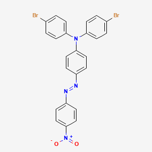 molecular formula C24H16Br2N4O2 B12607633 4-Bromo-N-(4-bromophenyl)-N-{4-[(E)-(4-nitrophenyl)diazenyl]phenyl}aniline CAS No. 648901-15-9