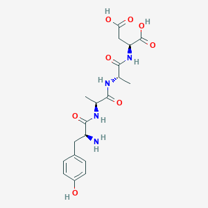 molecular formula C19H26N4O8 B12607638 L-Tyrosyl-L-alanyl-L-alanyl-L-aspartic acid CAS No. 647008-45-5