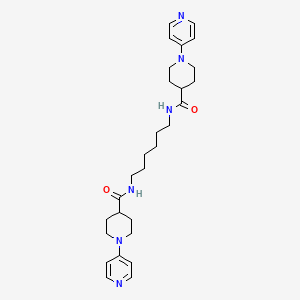 molecular formula C28H40N6O2 B12607639 N,N'-(Hexane-1,6-diyl)bis[1-(pyridin-4-yl)piperidine-4-carboxamide] CAS No. 646068-28-2