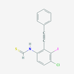 molecular formula C15H9ClINS B12607657 N-[4-Chloro-3-iodo-2-(phenylethynyl)phenyl]methanethioamide CAS No. 647025-72-7