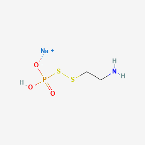 molecular formula C2H7NNaO3PS2 B1260766 Thiocystaphos CAS No. 55159-46-1