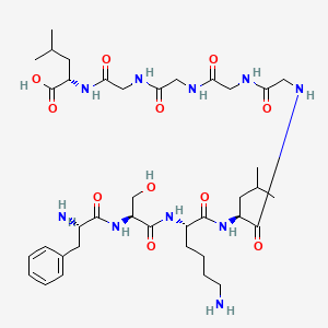 molecular formula C38H62N10O11 B12607675 L-Phenylalanyl-L-seryl-L-lysyl-L-leucylglycylglycylglycylglycyl-L-leucine CAS No. 646062-26-2