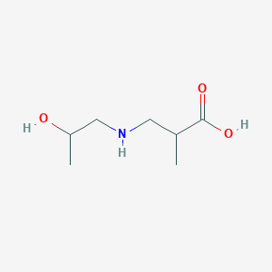 molecular formula C7H15NO3 B12607690 Propanoic acid, 3-[(2-hydroxypropyl)amino]-2-methyl- CAS No. 883899-10-3