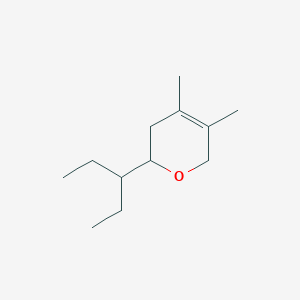 molecular formula C12H22O B12607705 4,5-Dimethyl-2-(pentan-3-yl)-3,6-dihydro-2H-pyran CAS No. 648882-75-1