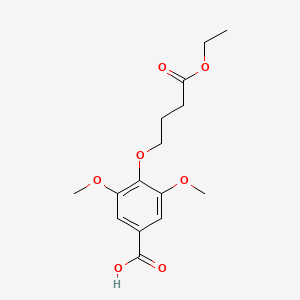 molecular formula C15H20O7 B12607742 4-(4-Ethoxy-4-oxobutoxy)-3,5-dimethoxybenzoic acid CAS No. 918668-64-1