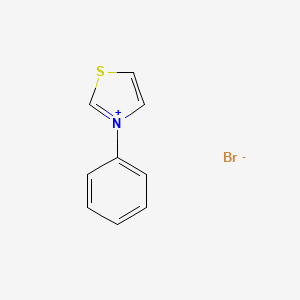 molecular formula C9H8BrNS B12607744 Thiazolium, 3-phenyl-, bromide CAS No. 875785-14-1